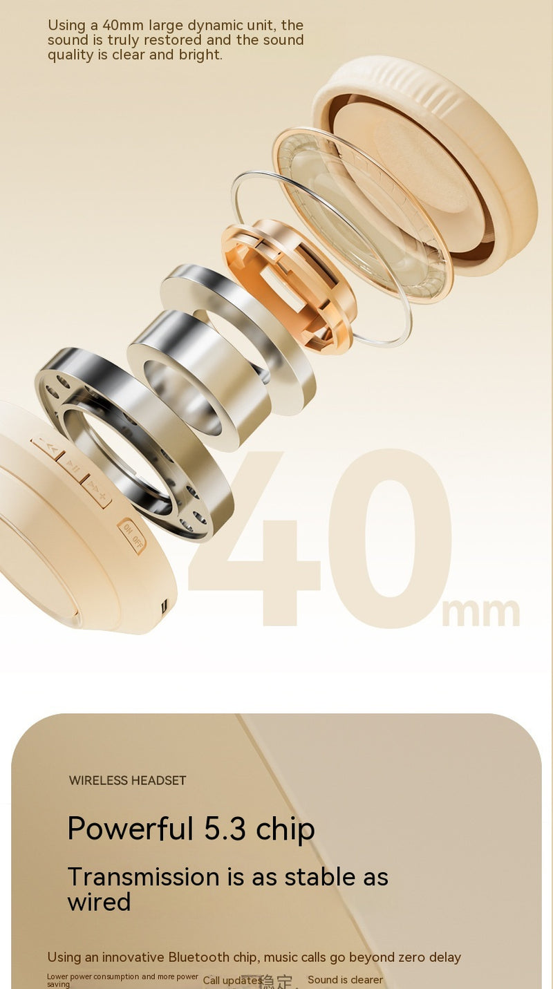 Headset Wireless Bluetooth Headset Good-Looking Mobile Phone Tablet Headset Universal Headset
